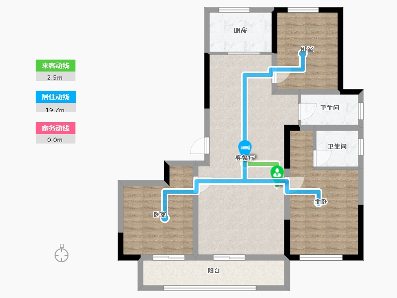 山东省-泰安市-泮河龙韵-95.20-户型库-动静线