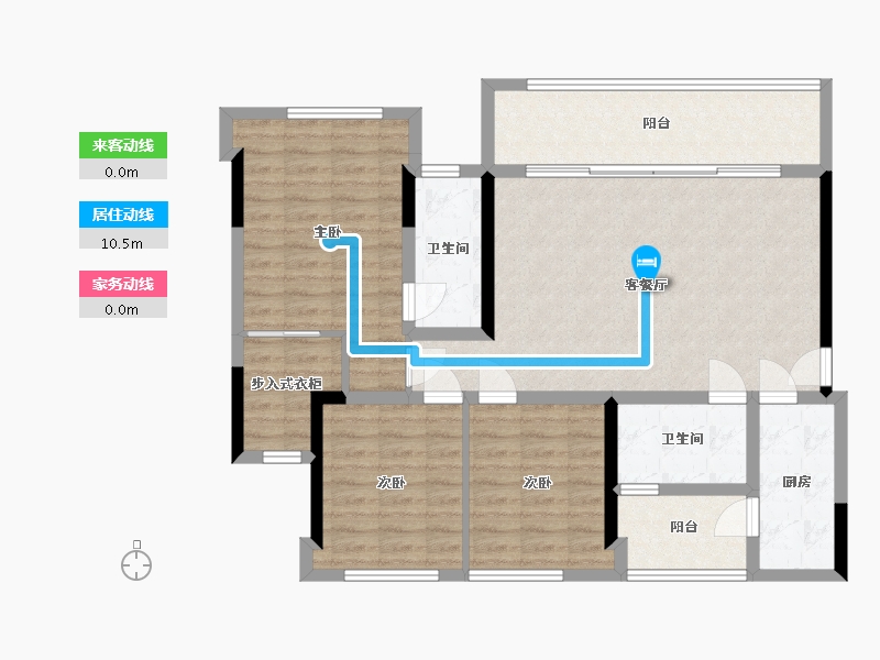 四川省-南充市-嘉和·天悦澜湾-92.38-户型库-动静线