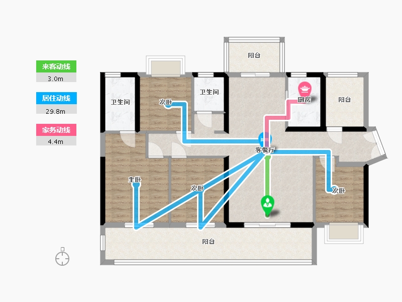 广东省-汕头市-璟珑湾-114.40-户型库-动静线