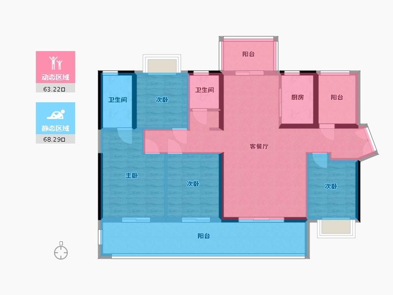 广东省-汕头市-璟珑湾-114.40-户型库-动静分区