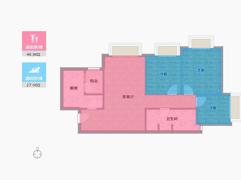 四川省-成都市-万科城-65.10-户型库-动静分区