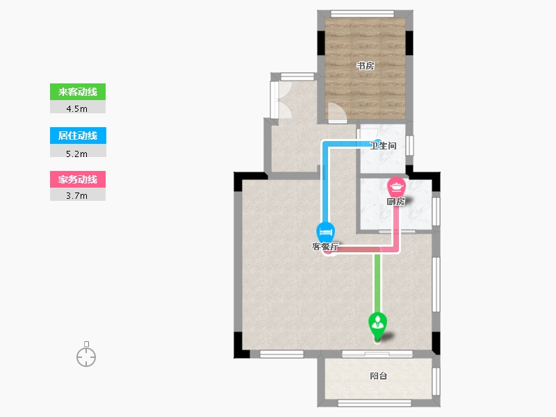 福建省-福州市-阳光城象屿登云湖-60.00-户型库-动静线