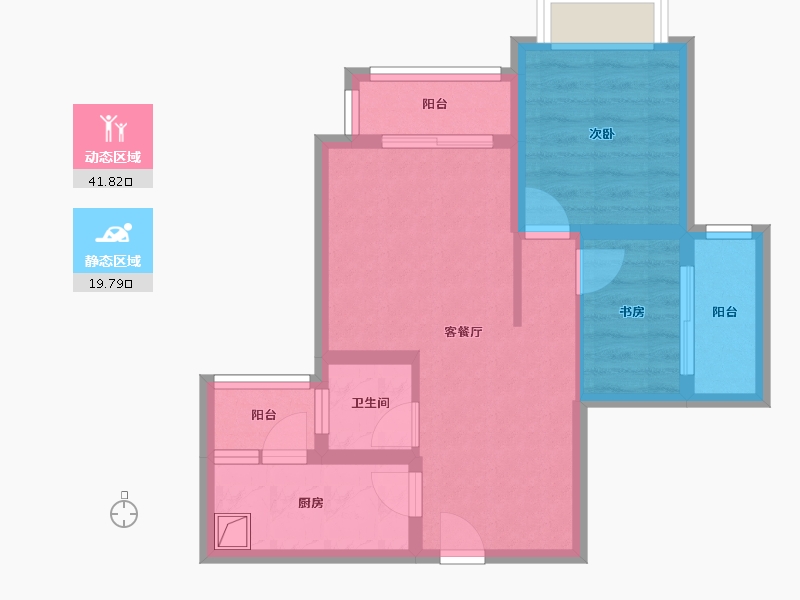 贵州省-遵义市-太子湾-59.26-户型库-动静分区