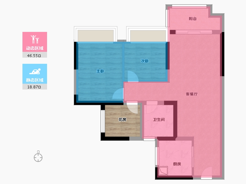 广东省-佛山市-中交白兰春晓-62.40-户型库-动静分区