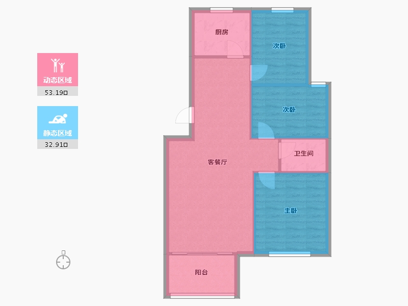 山东省-临沂市-博正慧园-77.80-户型库-动静分区