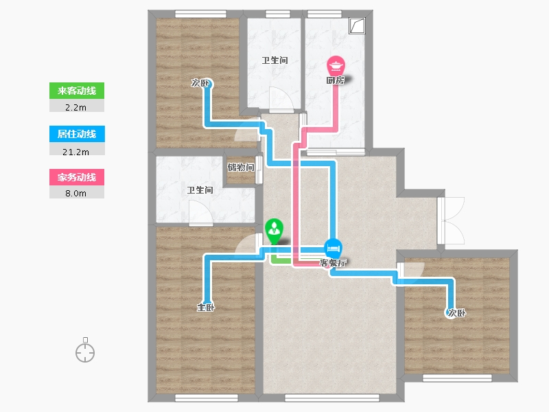 黑龙江省-哈尔滨市-工大家园-115.29-户型库-动静线