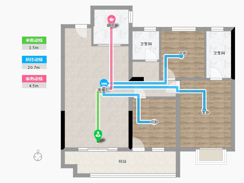 山东省-菏泽市-麟珑印-91.20-户型库-动静线