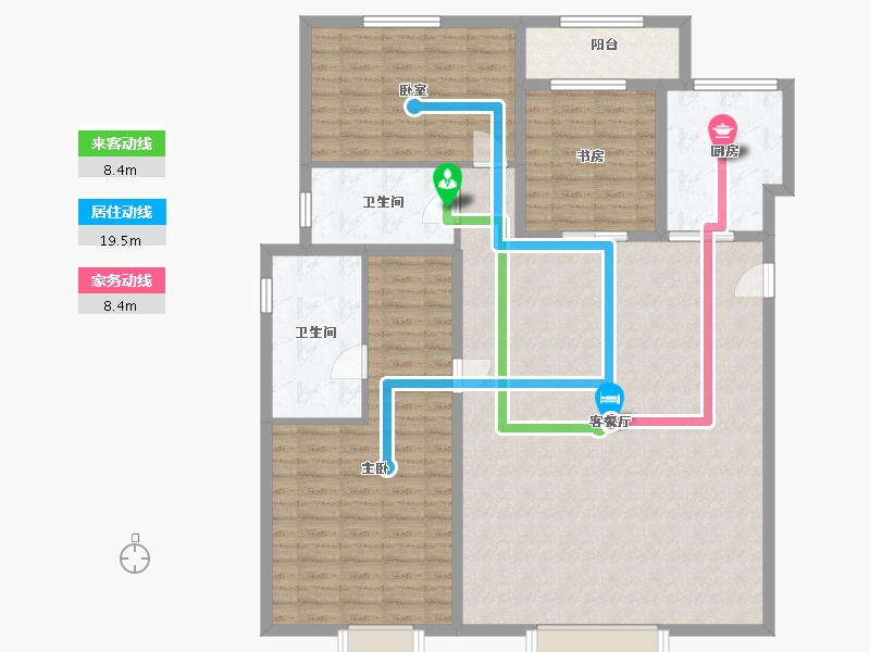 陕西省-西安市-融创望江府-138.00-户型库-动静线