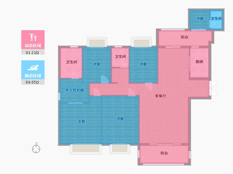 福建省-泉州市-宝珊花园-152.00-户型库-动静分区