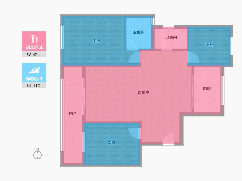 山东省-潍坊市-众成新华生活城-97.74-户型库-动静分区