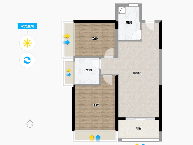 广东省-深圳市-燕和苑-65.60-户型库-采光通风