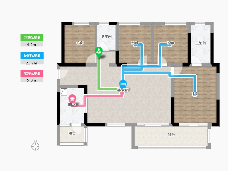 重庆-重庆市-重庆市合川区金科集美江山B1地块-102.40-户型库-动静线