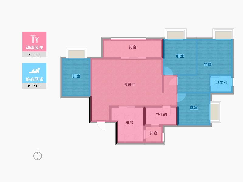 重庆-重庆市-中昂新天地3183-103.00-户型库-动静分区