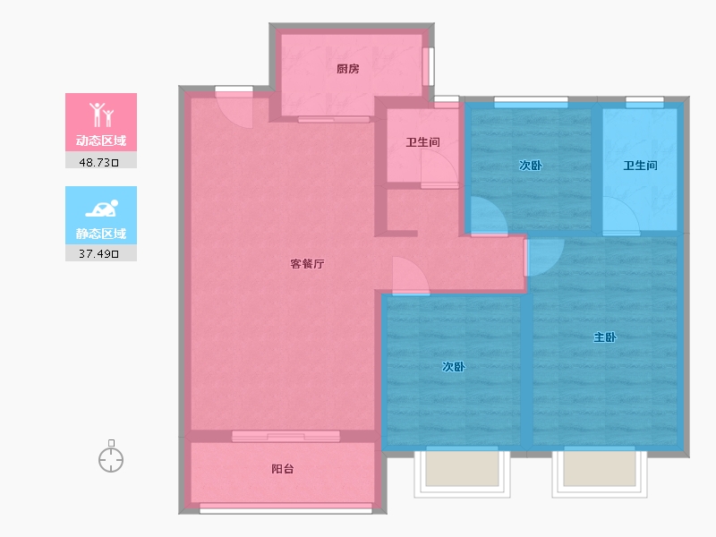 山西省-太原市-汾河明珠-93.60-户型库-动静分区