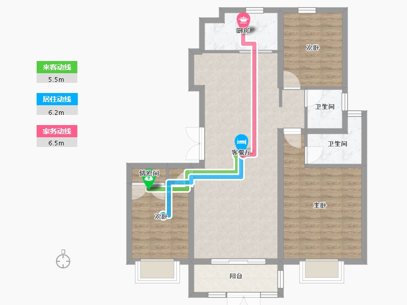 河北省-邢台市-创智公馆-112.47-户型库-动静线