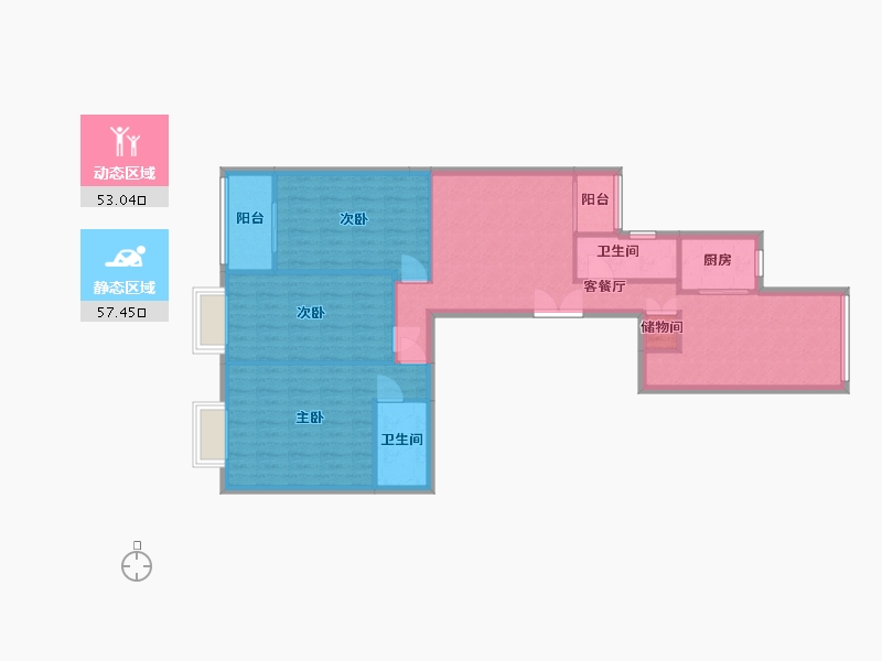 浙江省-温州市-祥池安置-111.20-户型库-动静分区