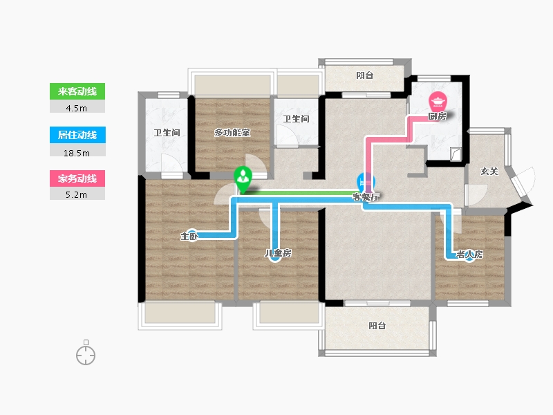 广东省-肇庆市-世茂滨江壹号-109.02-户型库-动静线