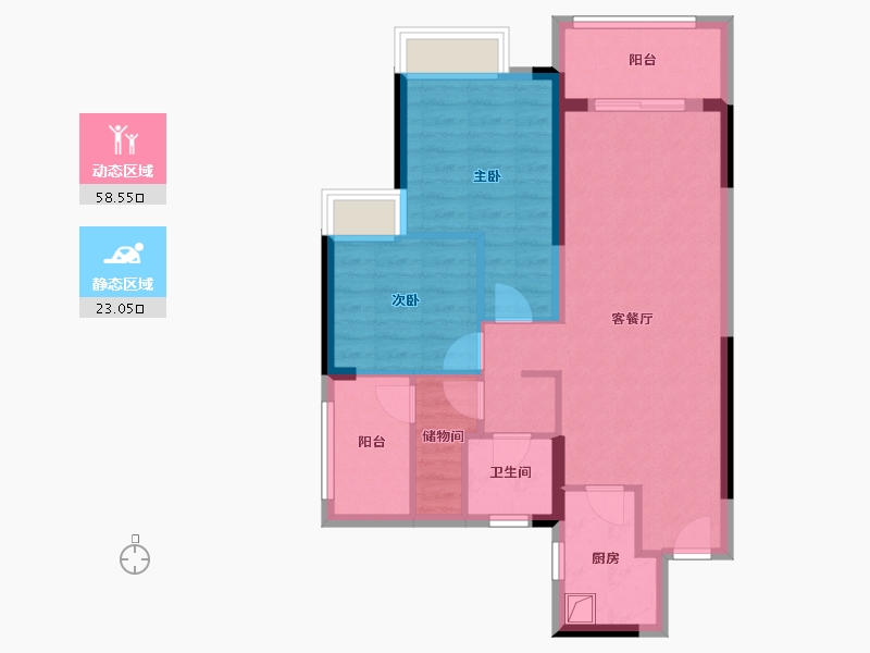 广东省-河源市-雅居乐新地-72.81-户型库-动静分区