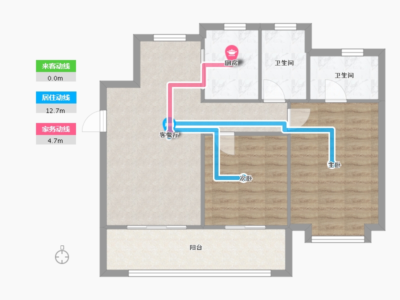 山东省-济南市-新城悦集风华-87.20-户型库-动静线