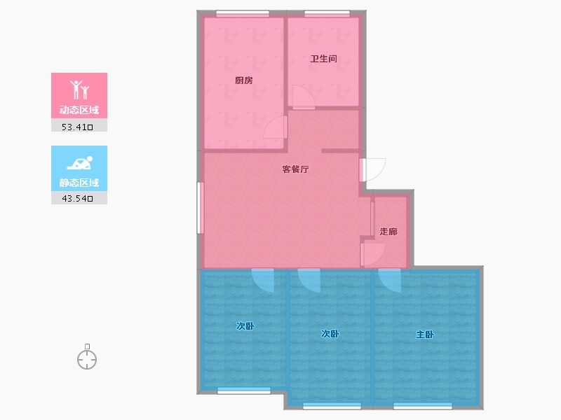 山东省-青岛市-华城路4小区-104.00-户型库-动静分区