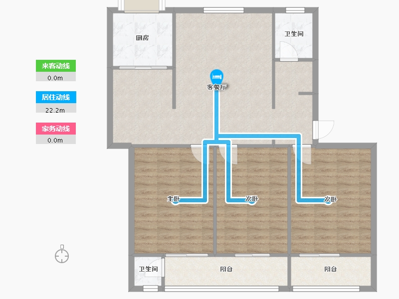 陕西省-咸阳市-安居三村-87.20-户型库-动静线