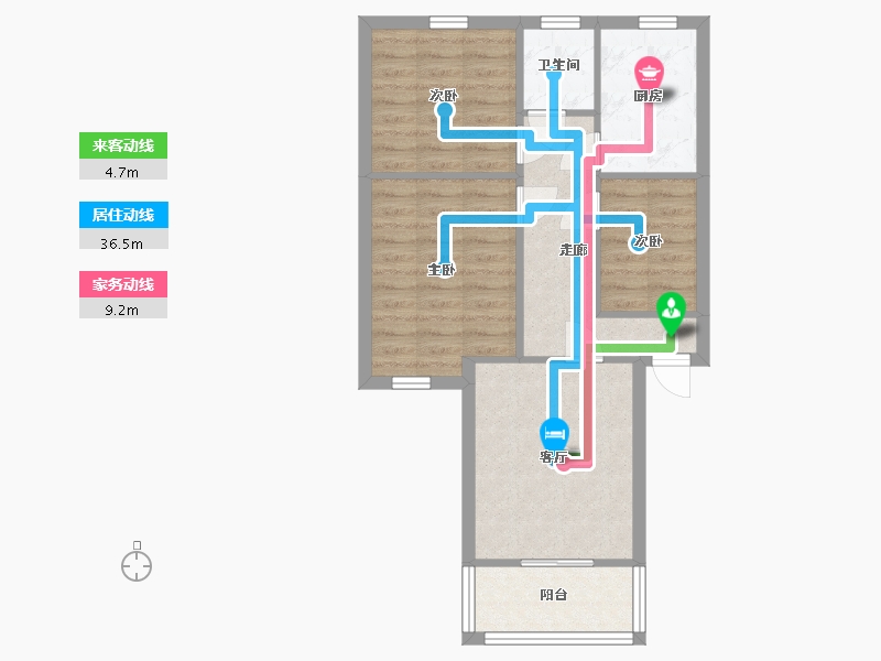 福建省-厦门市-金尚小区-62.59-户型库-动静线