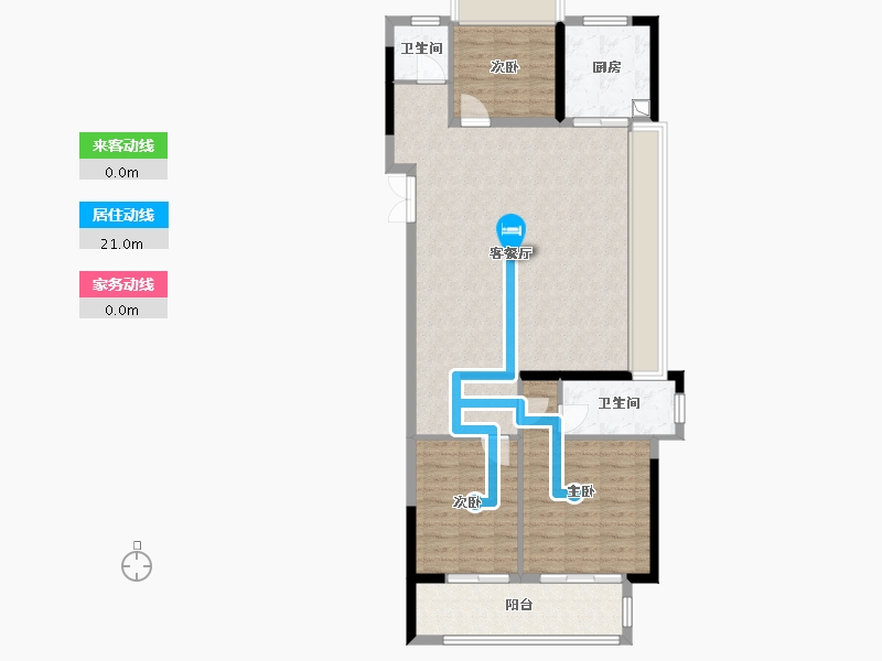 江苏省-徐州市-丰县吾悦华府-107.34-户型库-动静线