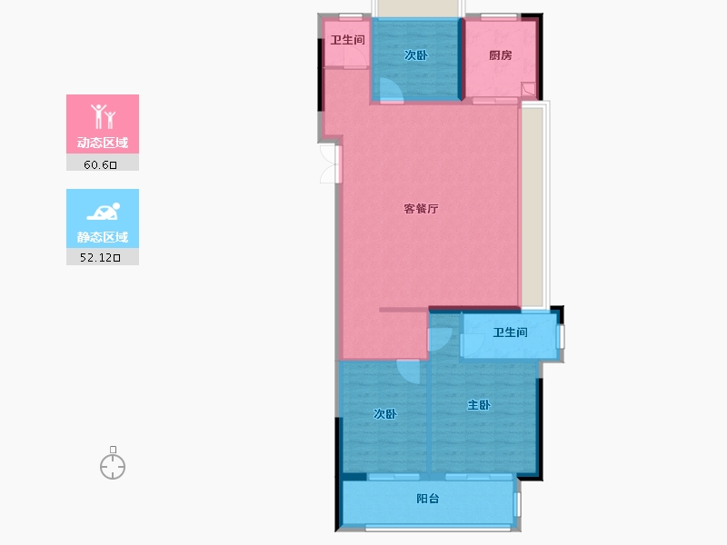 江苏省-徐州市-丰县吾悦华府-107.34-户型库-动静分区