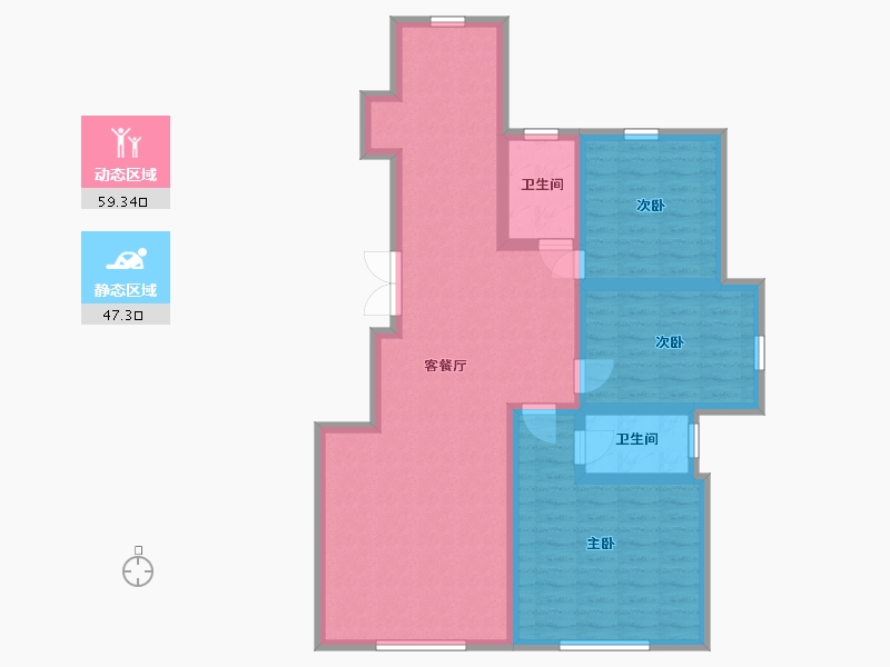 辽宁省-阜新市-东城天下-120.00-户型库-动静分区