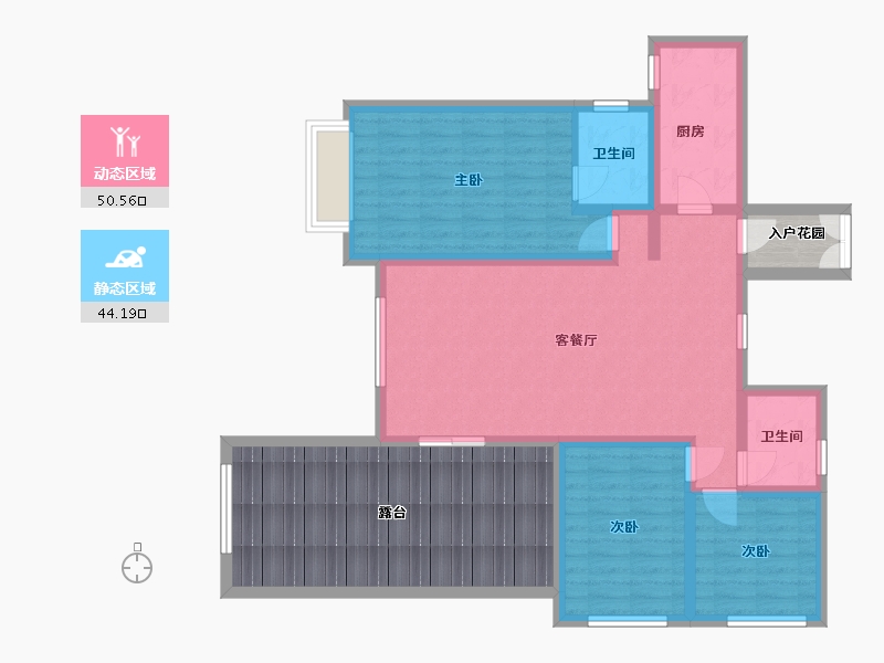 贵州省-遵义市-太阳海岸-108.06-户型库-动静分区