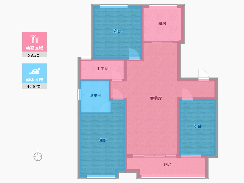 河北省-沧州市-颐和尚城-102.40-户型库-动静分区