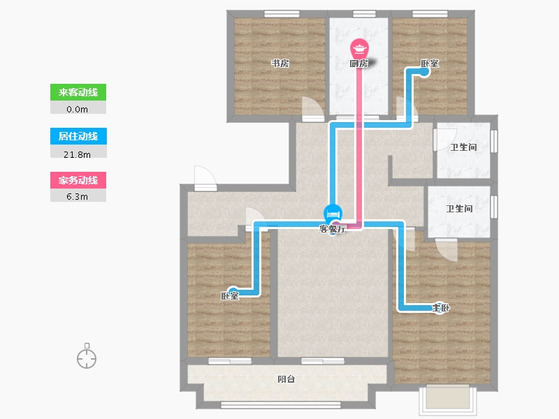 山东省-枣庄市-云玺台-113.03-户型库-动静线