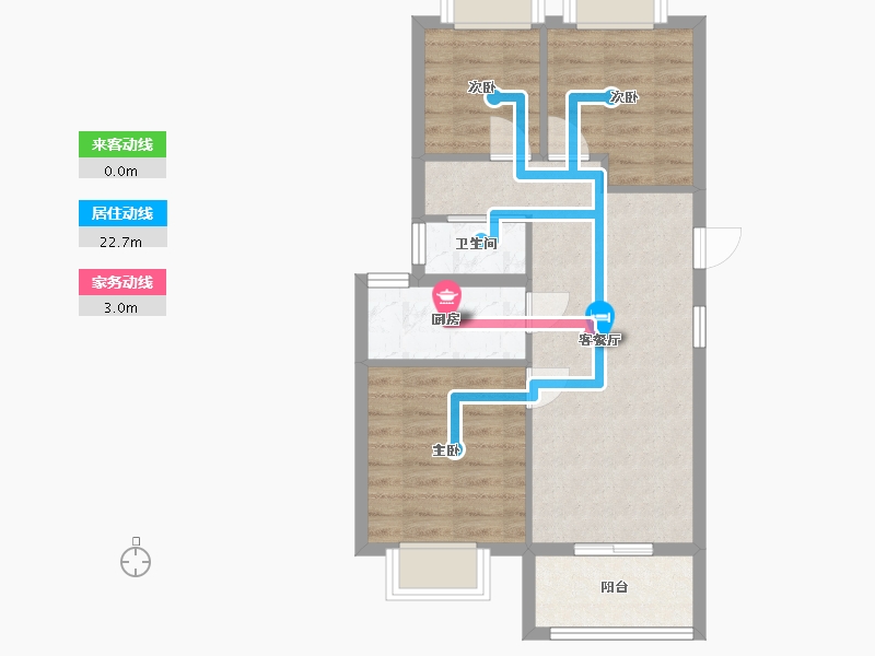 福建省-厦门市-四里社区-68.00-户型库-动静线