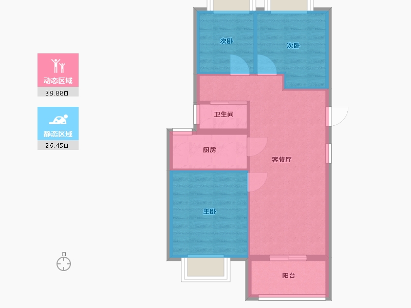 福建省-厦门市-四里社区-68.00-户型库-动静分区