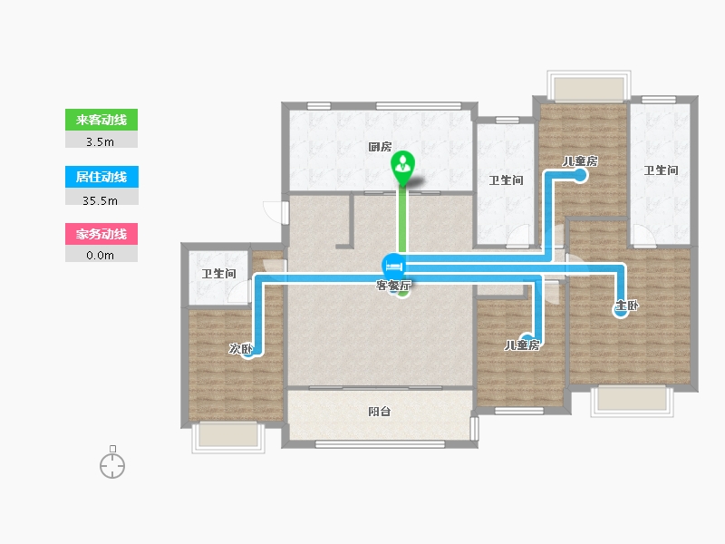 江苏省-宿迁市-建发誉璟湾-154.00-户型库-动静线