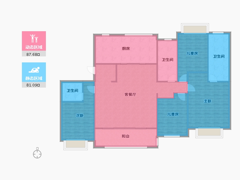 江苏省-宿迁市-建发誉璟湾-154.00-户型库-动静分区