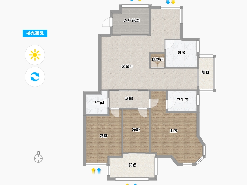 福建省-福州市-融侨美域-118.00-户型库-采光通风