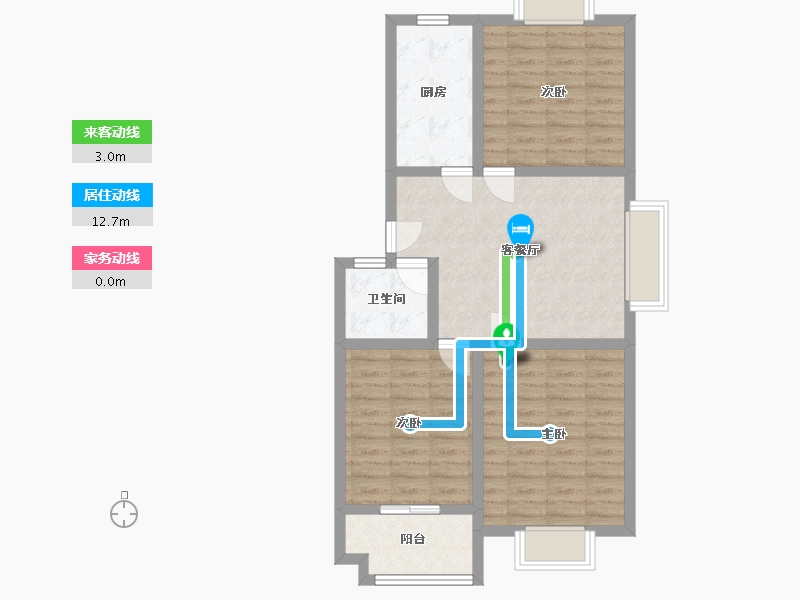 山东省-潍坊市-壹品御苑-74.40-户型库-动静线