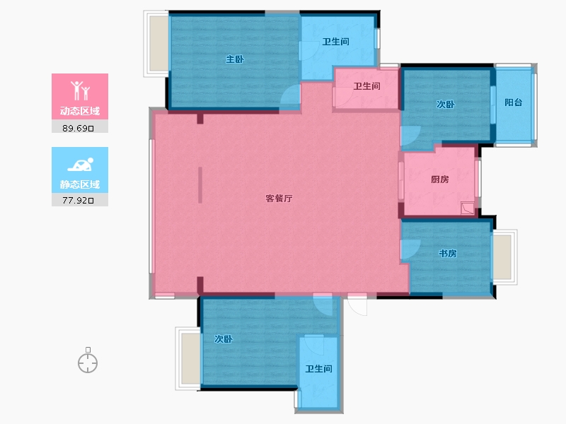 福建省-泉州市-湖滨花园-154.89-户型库-动静分区