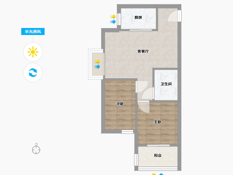 福建省-福州市-观风亭新苑-二区-61.00-户型库-采光通风