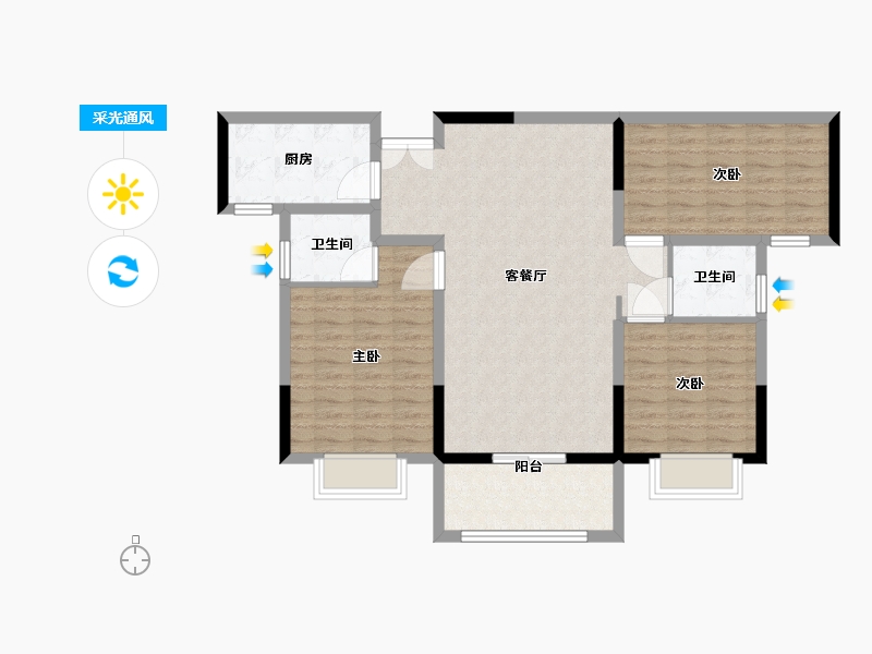 河南省-驻马店市-鸿锦学府-101.41-户型库-采光通风