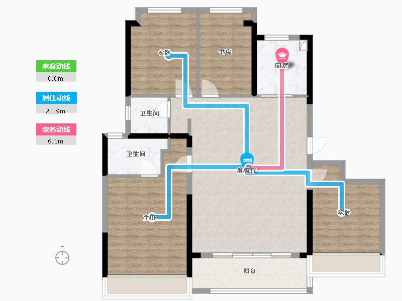 江苏省-盐城市-珺和府-110.00-户型库-动静线