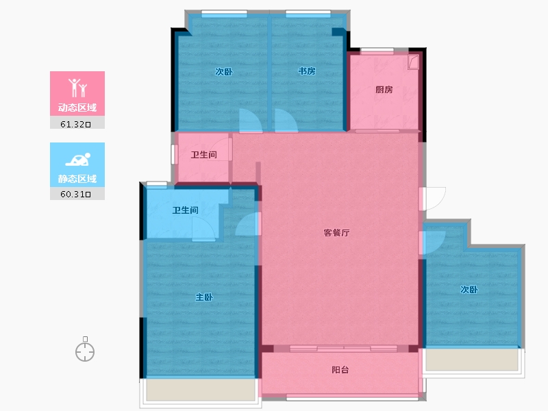 江苏省-盐城市-珺和府-110.00-户型库-动静分区