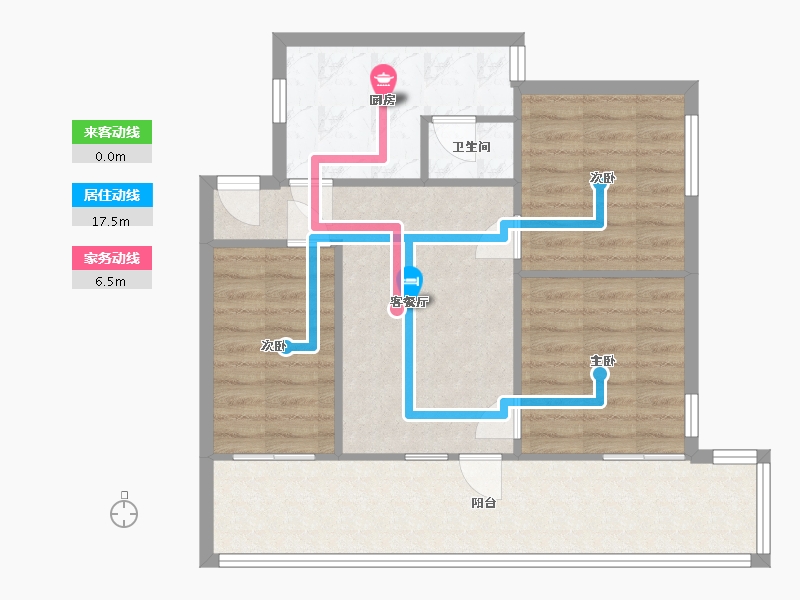 广东省-惠州市-花边新苑-79.00-户型库-动静线