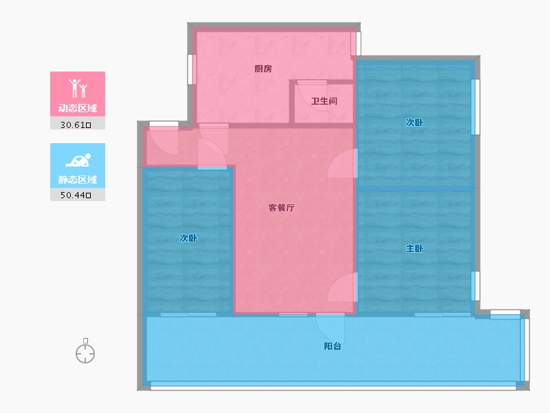 广东省-惠州市-花边新苑-79.00-户型库-动静分区