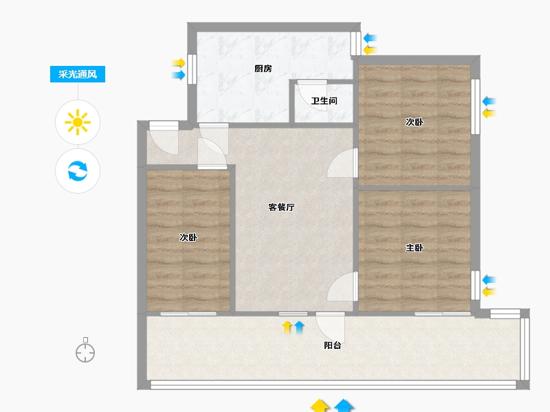 广东省-惠州市-花边新苑-79.00-户型库-采光通风