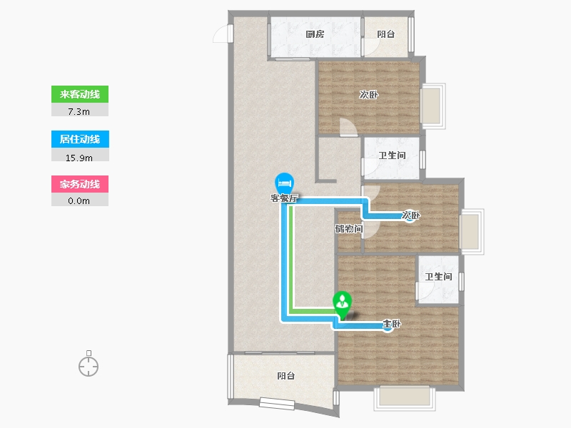 上海-上海市-惠扬大厦-6号楼-150.33-户型库-动静线