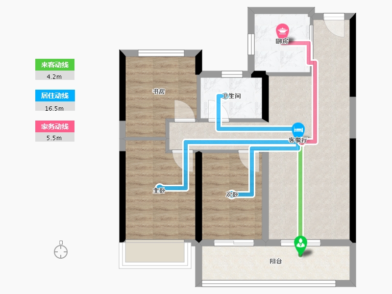 湖北省-十堰市-招商兰溪谷二期-75.00-户型库-动静线