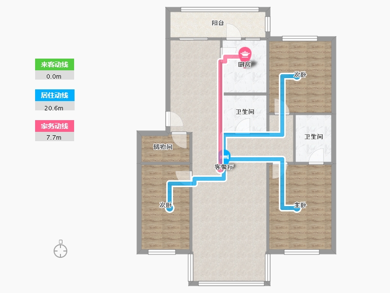 黑龙江省-哈尔滨市-科研小区-112.00-户型库-动静线