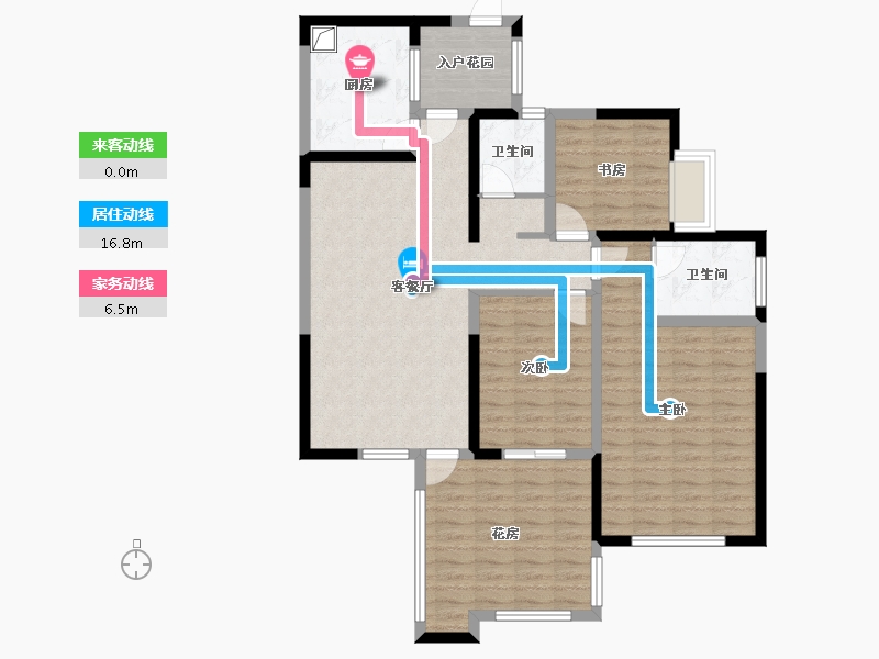 四川省-成都市-南湖国际社区-一期-103.48-户型库-动静线